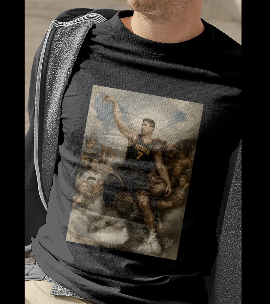 Iowa Hawkeyes Alvaro Folgueiras Number 7 Basketball Renaissance Style Fans T-Shirt