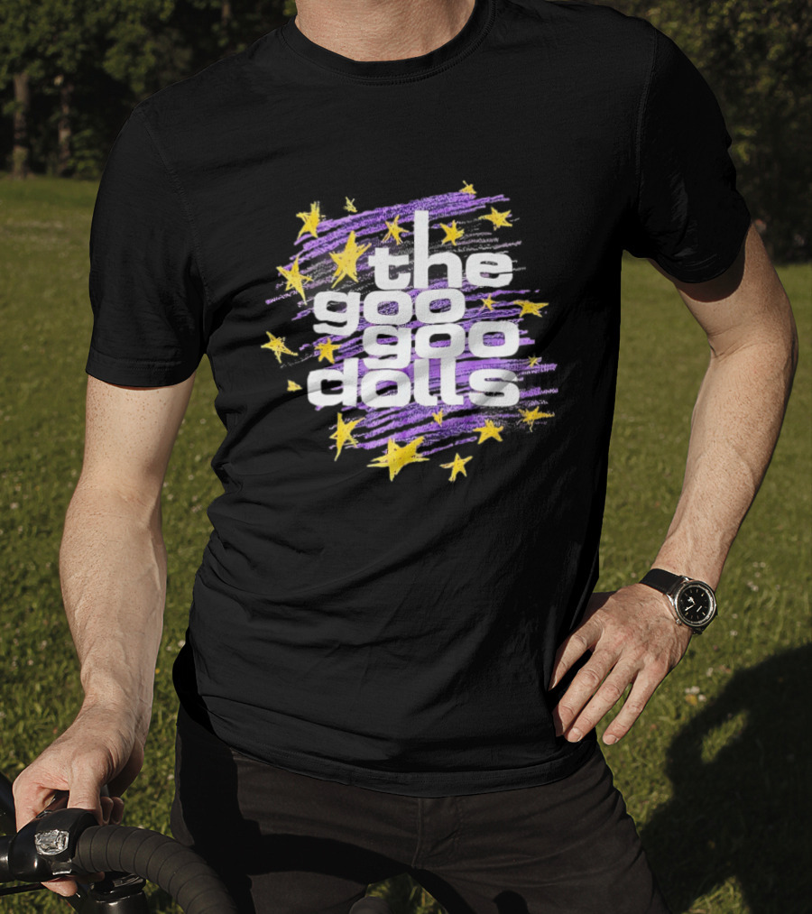 The Goo Goo Dolls Purple And Yellow Stars Brushstroke T-Shirt