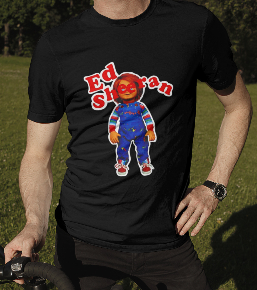 Ed Sheeran Chucky Doll Red Hair Suspender Outfit T-Shirt