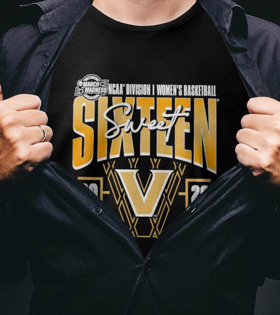 NCAA Sweet Sixteen Vanderbilt Commodores 2026 Women's Basketball Tournament T-Shirt