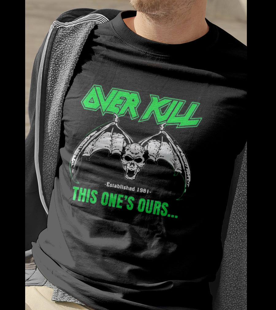 Over Kill Established 1981 This One's Ours Skull With Wings T-Shirt