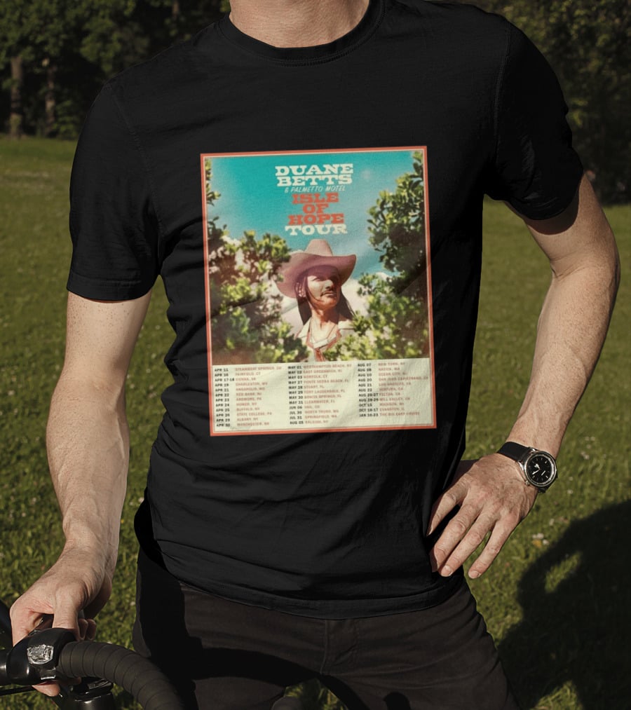Duane Betts Palmetto Motel Isle Of Hope Tour Dates 2026 T-Shirt