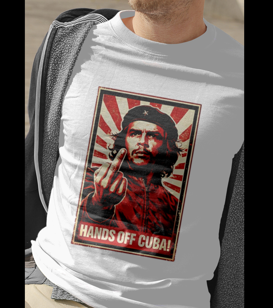 Che Guevara Hands Off Cuba Middle Finger Iconic Image T-Shirt