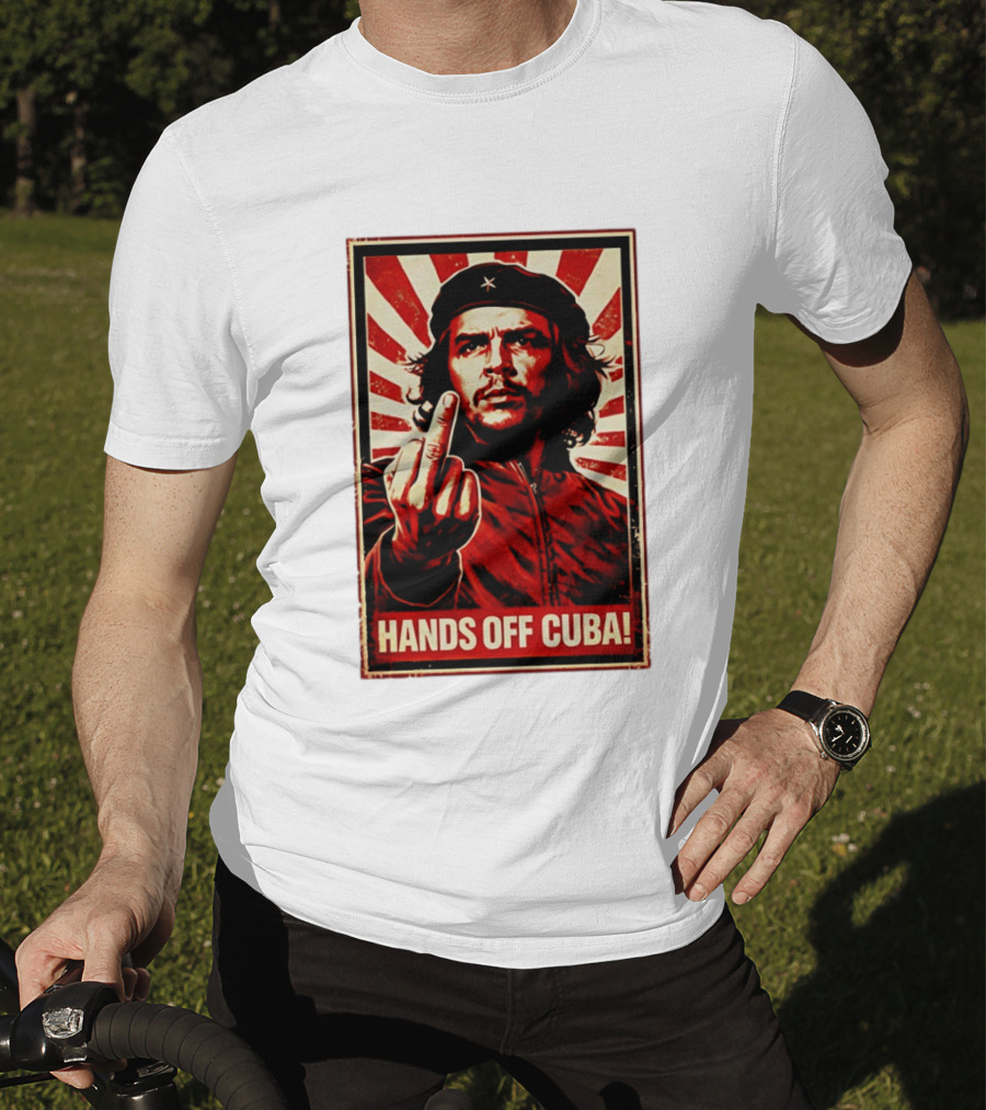 Che Guevara Hands Off Cuba Middle Finger Iconic Image T-Shirt