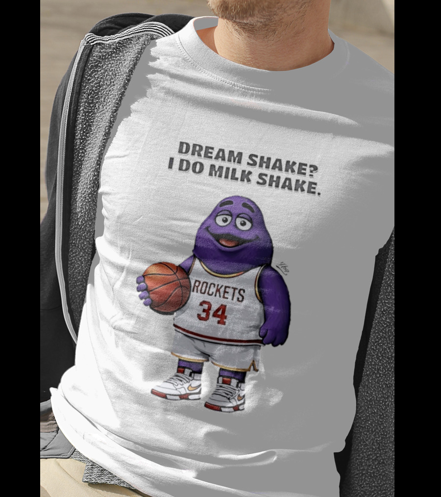 Dream Shake Rockets Basketball 34 Milk Shake Grimace T-Shirt