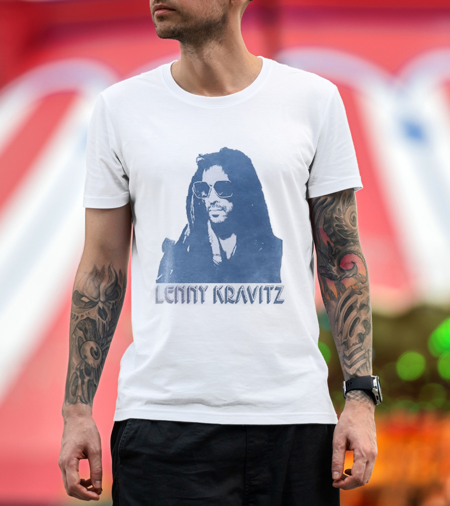 Lenny Kravitz Blue Sunglasses Las Vegas T-Shirt