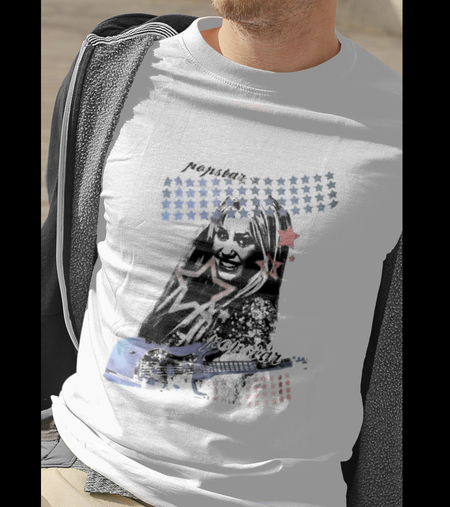 Miley Cyrus Hannah Montana Stars Guitar American Flag T-Shirt