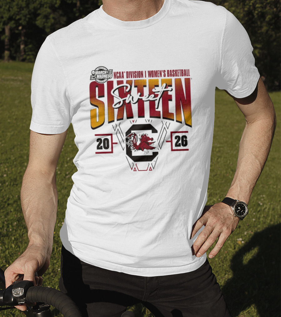 Sweet Sixteen South Carolina Gamecocks 2026 NCAA Women's Basketball March Madness Tournament T-Shirt