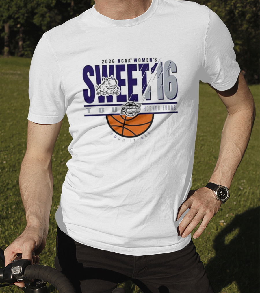 2026 NCAA Women's Sweet 16 TCU Horned Frogs Basketball Frog It All T-Shirt