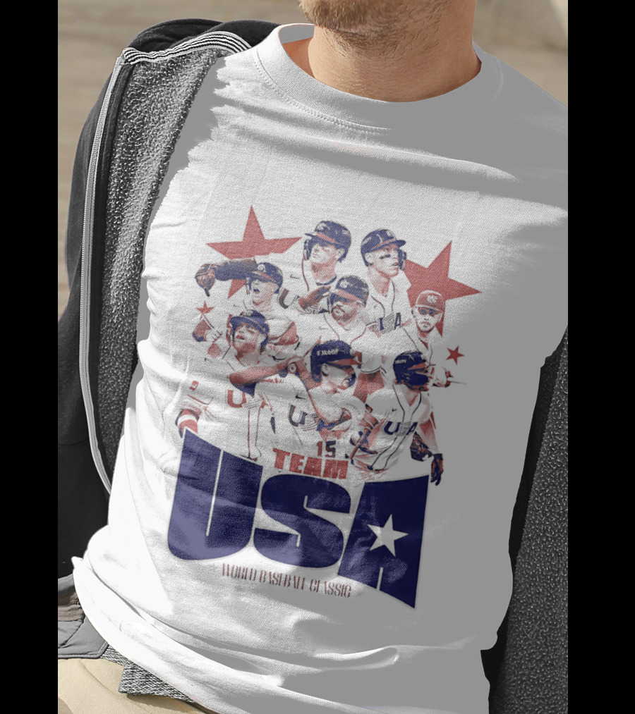 TEAM USA Baseball World Classic Players Lineup Stars T-Shirt