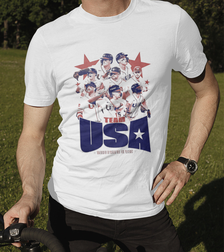 TEAM USA Baseball World Classic Players Lineup Stars T-Shirt