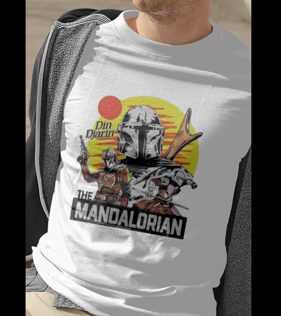 The Mandalorian Din Djarin Star Wars Retro Comic T-Shirt