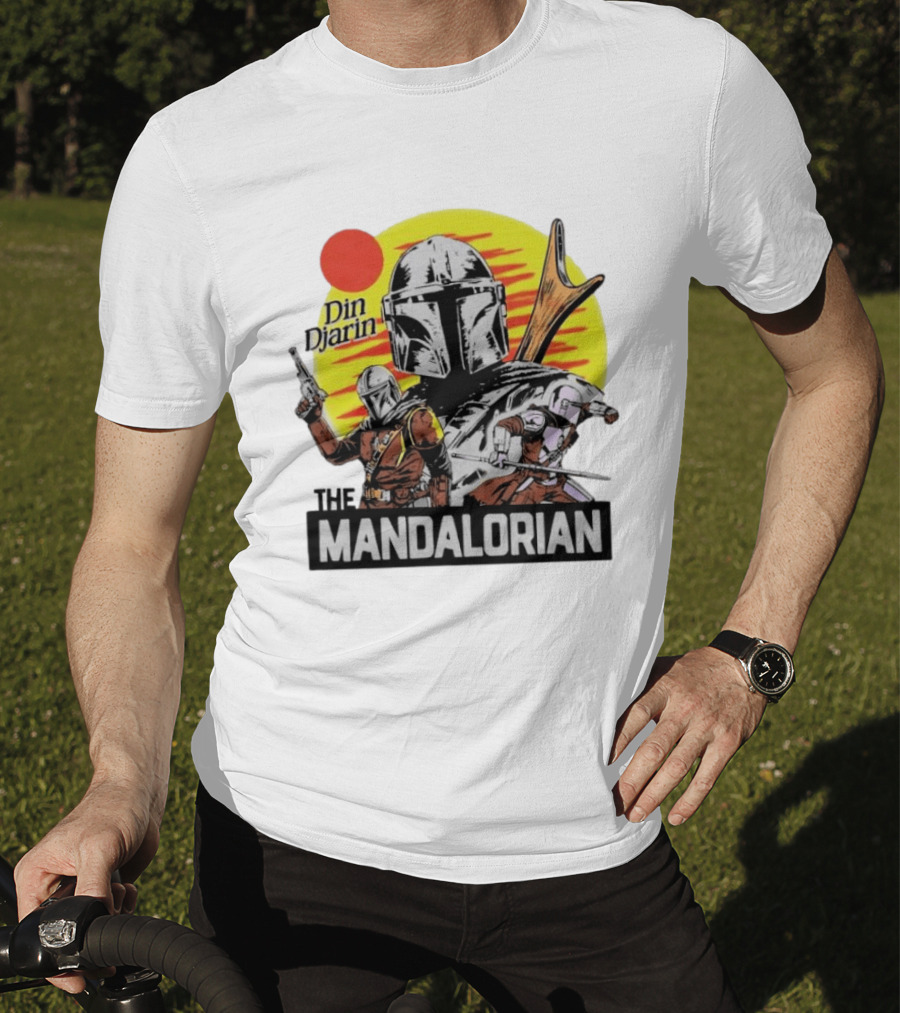 The Mandalorian Din Djarin Star Wars Retro Comic T-Shirt