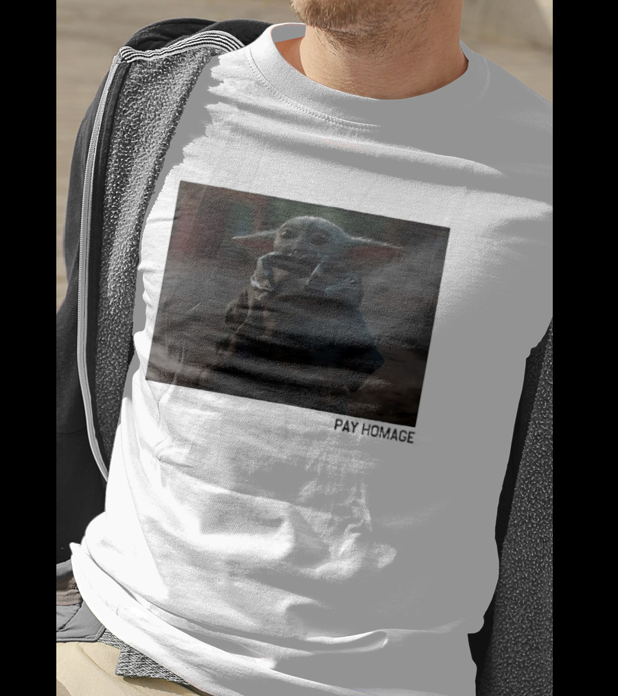Pay Homage Grogu The Mandalorian Star Wars Iconic Baby Yoda T-Shirt