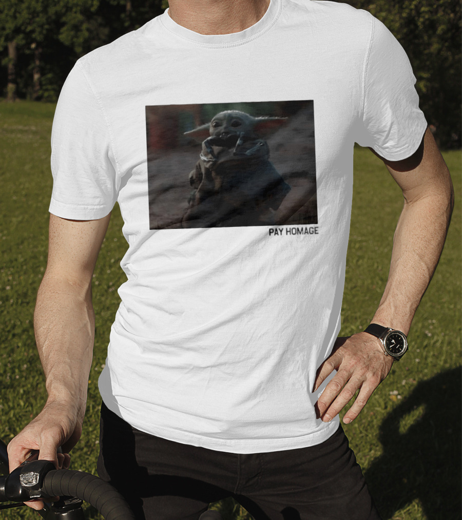 Pay Homage Grogu The Mandalorian Star Wars Iconic Baby Yoda T-Shirt