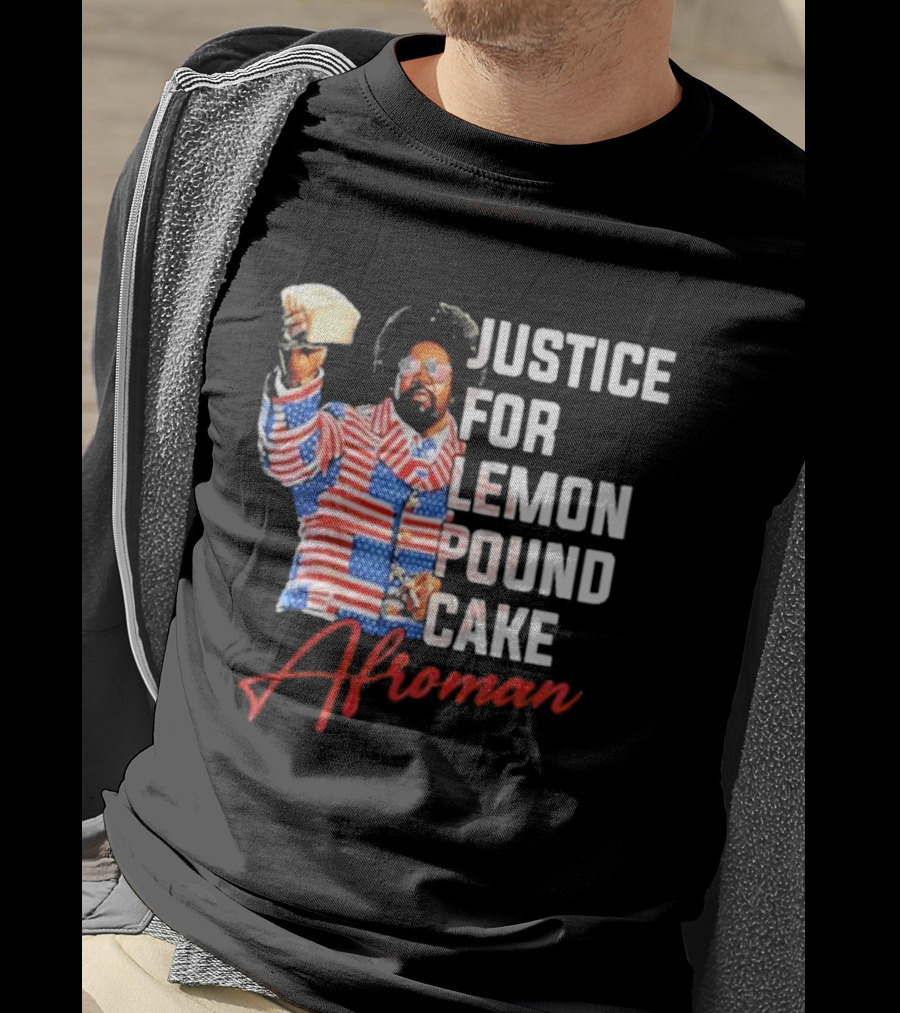 Justice For Lemon Pound Cake Afroman USA Flag Suit T-Shirt