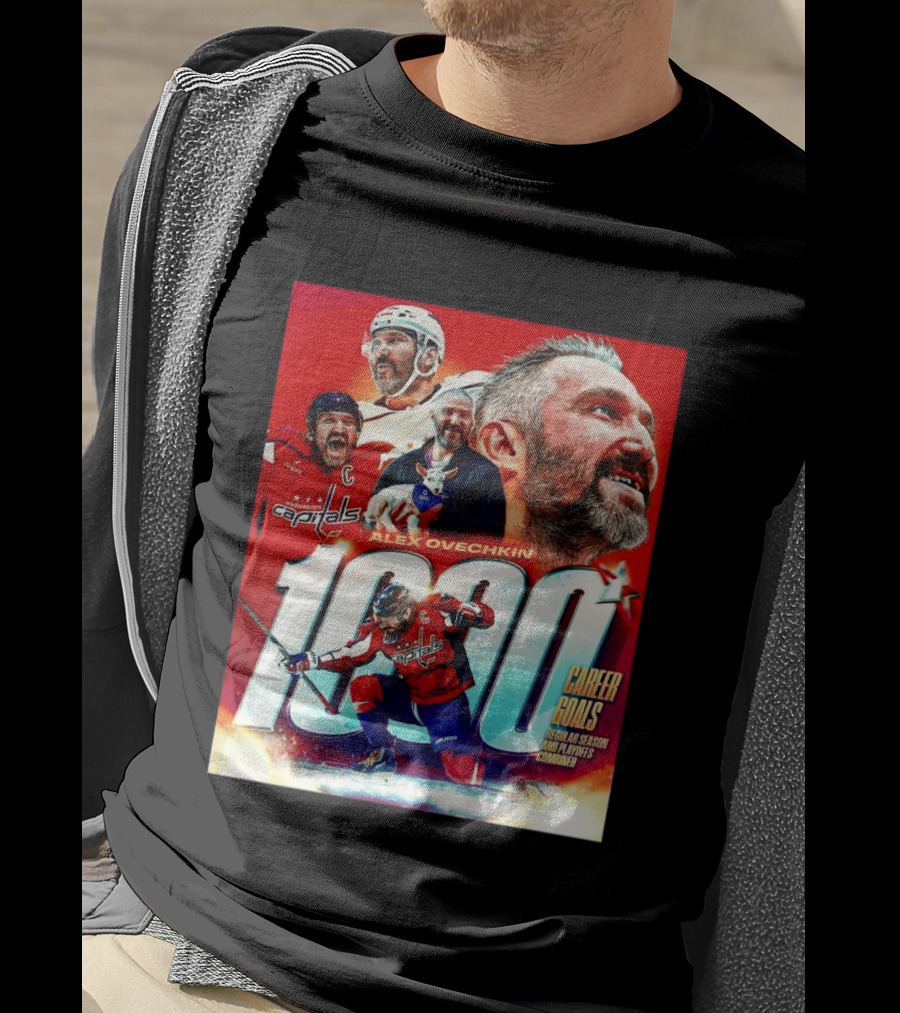 Alex Ovechkin Capitals 1000 Career Goals Iconic NHL T-Shirt