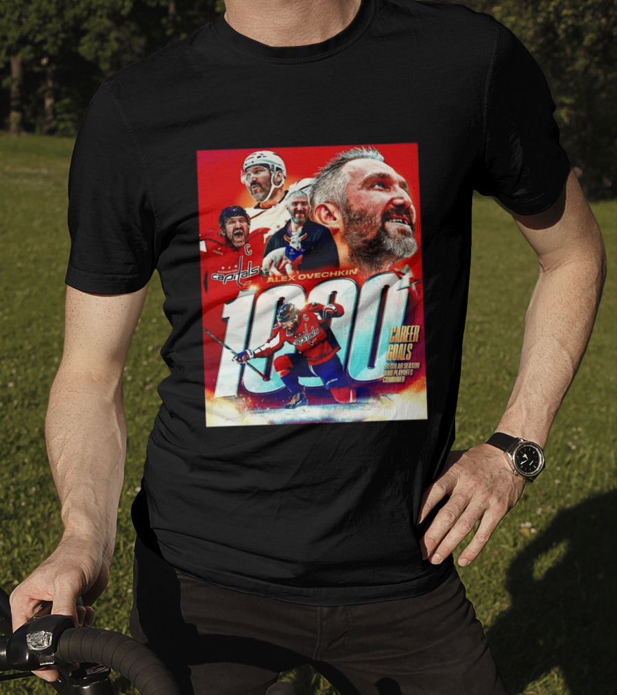 Alex Ovechkin Capitals 1000 Career Goals Iconic NHL T-Shirt