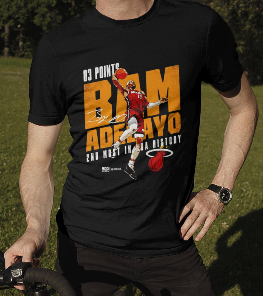 83 Points Bam Adebayo Miami Heat 2nd Most In NBA History T-Shirt