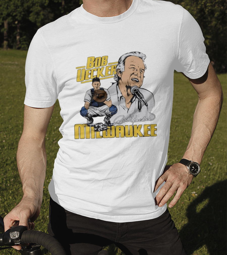 Bob Uecker Milwaukee Catcher Microphone Pose T-Shirt