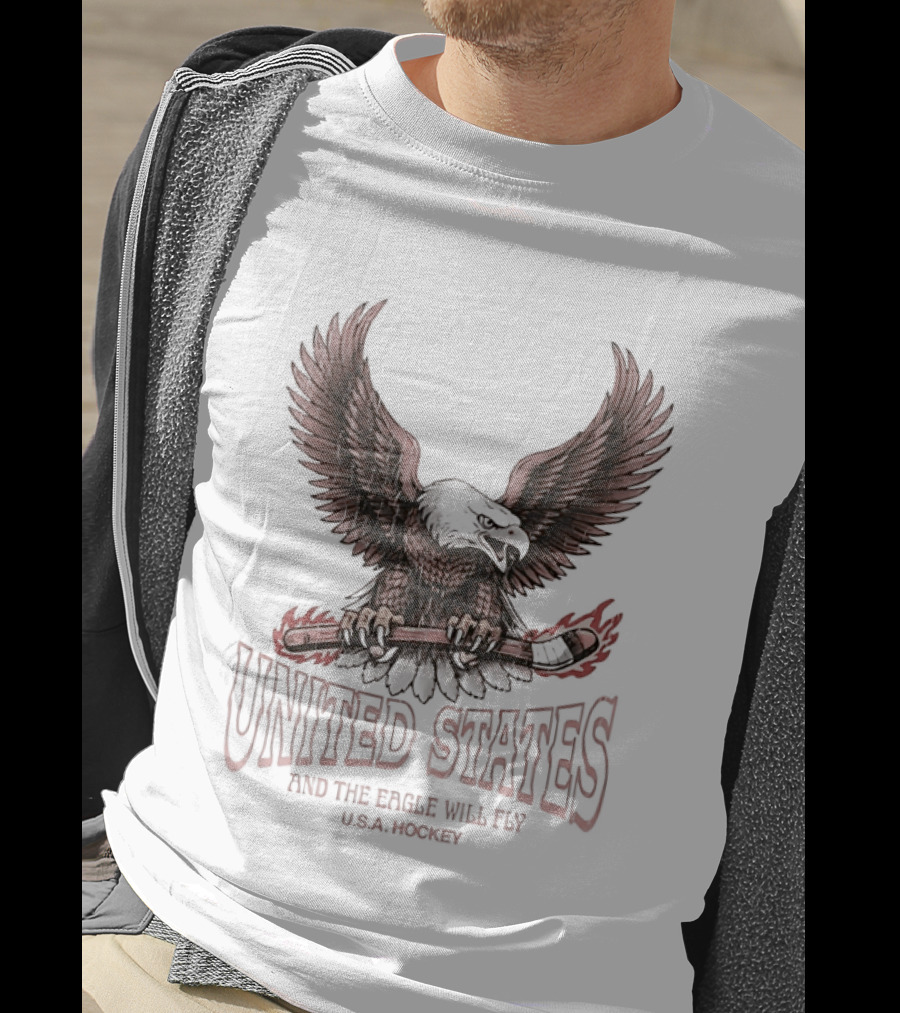 United States Free Bird Hockey And The Eagle Will Fly T-Shirt