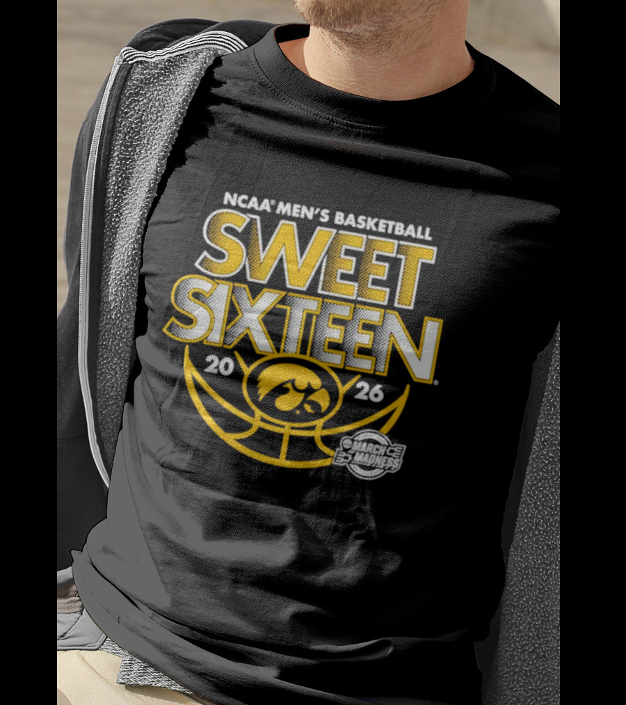 NCAA Men's Basketball 2026 Sweet Sixteen Iowa Hawkeyes March Madness T-Shirt