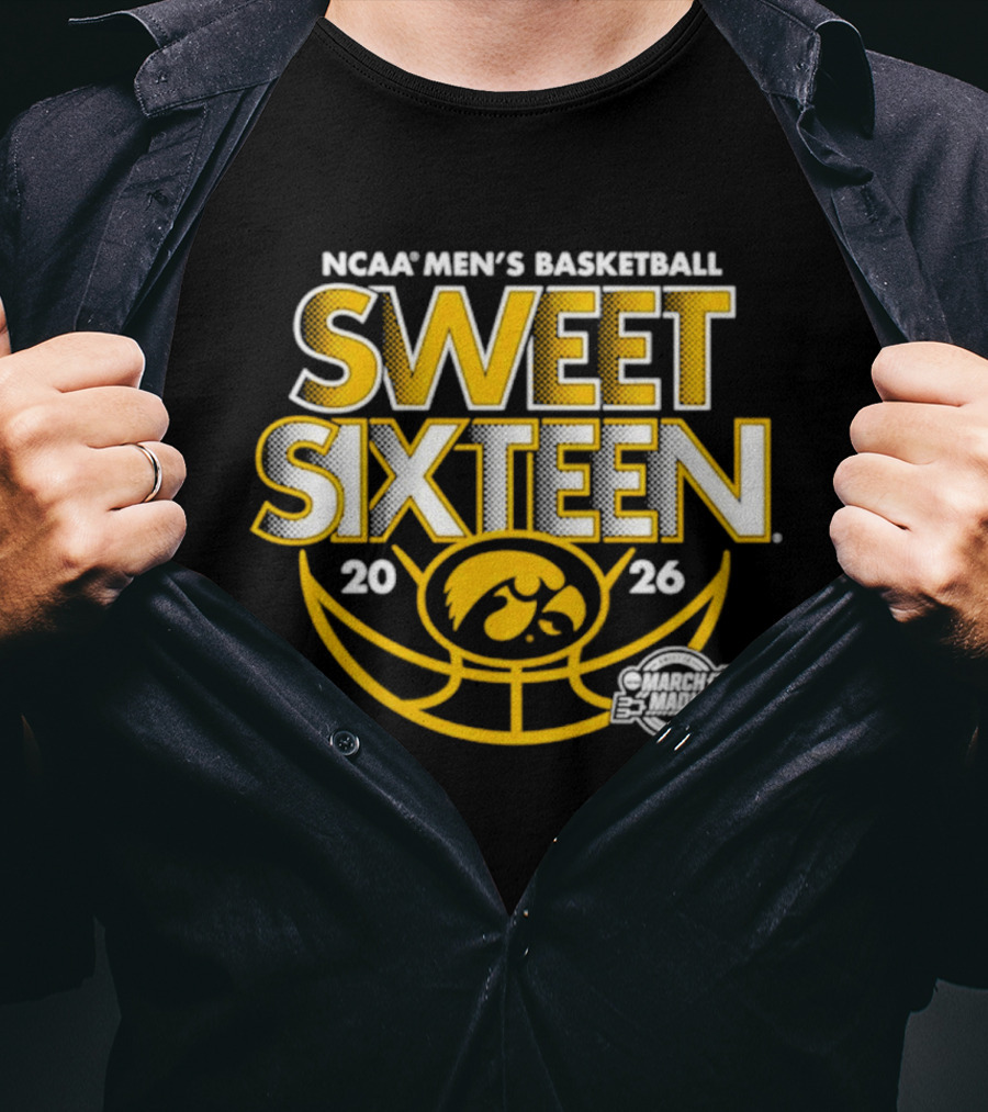 NCAA Men's Basketball 2026 Sweet Sixteen Iowa Hawkeyes March Madness T-Shirt