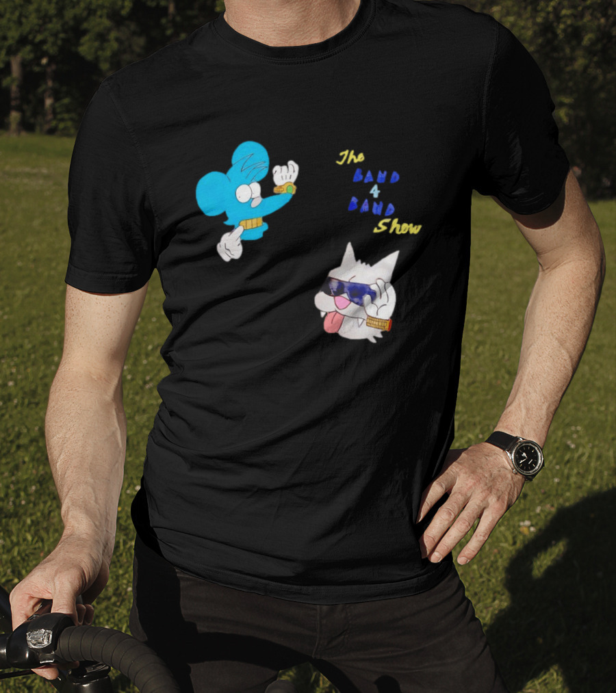 The Itchy And Scratchy Band 4 Band Show Cartoon Characters T-Shirt