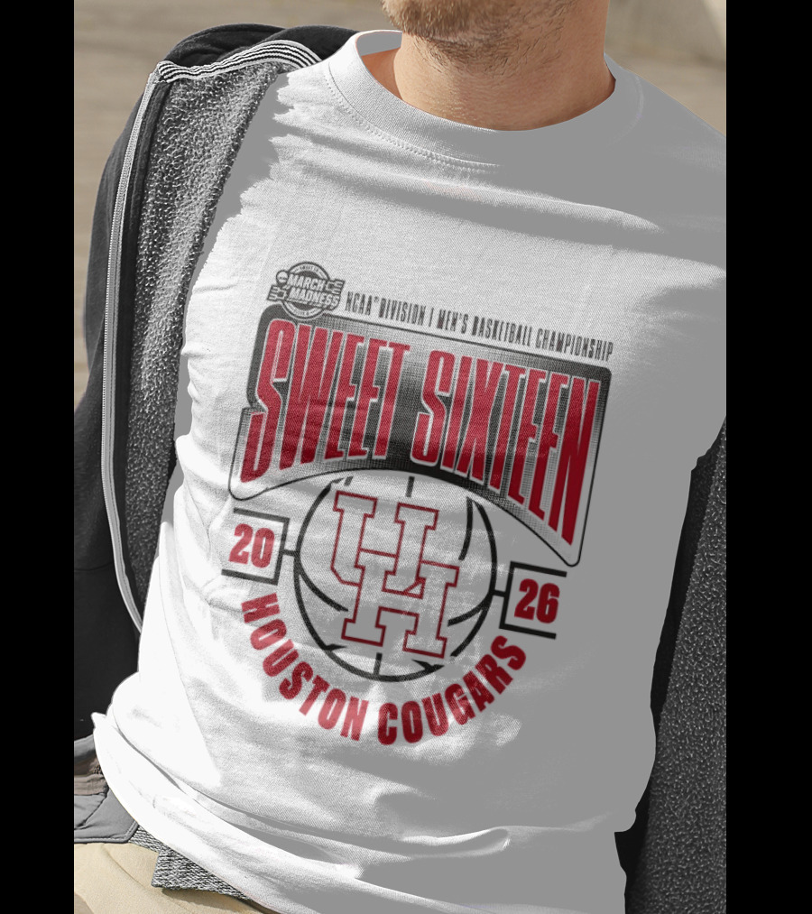 Houston Cougars 2026 NCAA Men's Basketball Championship Sweet Sixteen T-Shirt