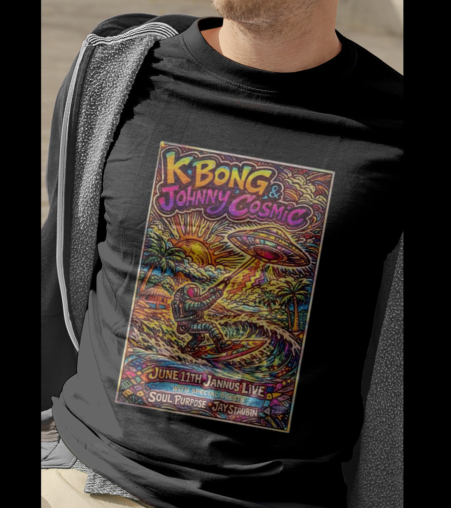 KBong And Johnny Cosmic June 11th Jannus Live St Petersburg FL With Special Guests Soul Purpose Jay Staubin T-Shirt