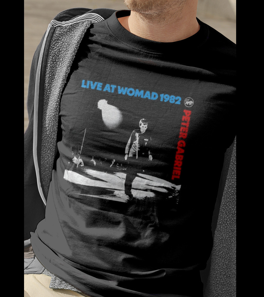 Live At Womad 1982 Peter Gabriel Vintage Concert Festival Archival T-Shirt