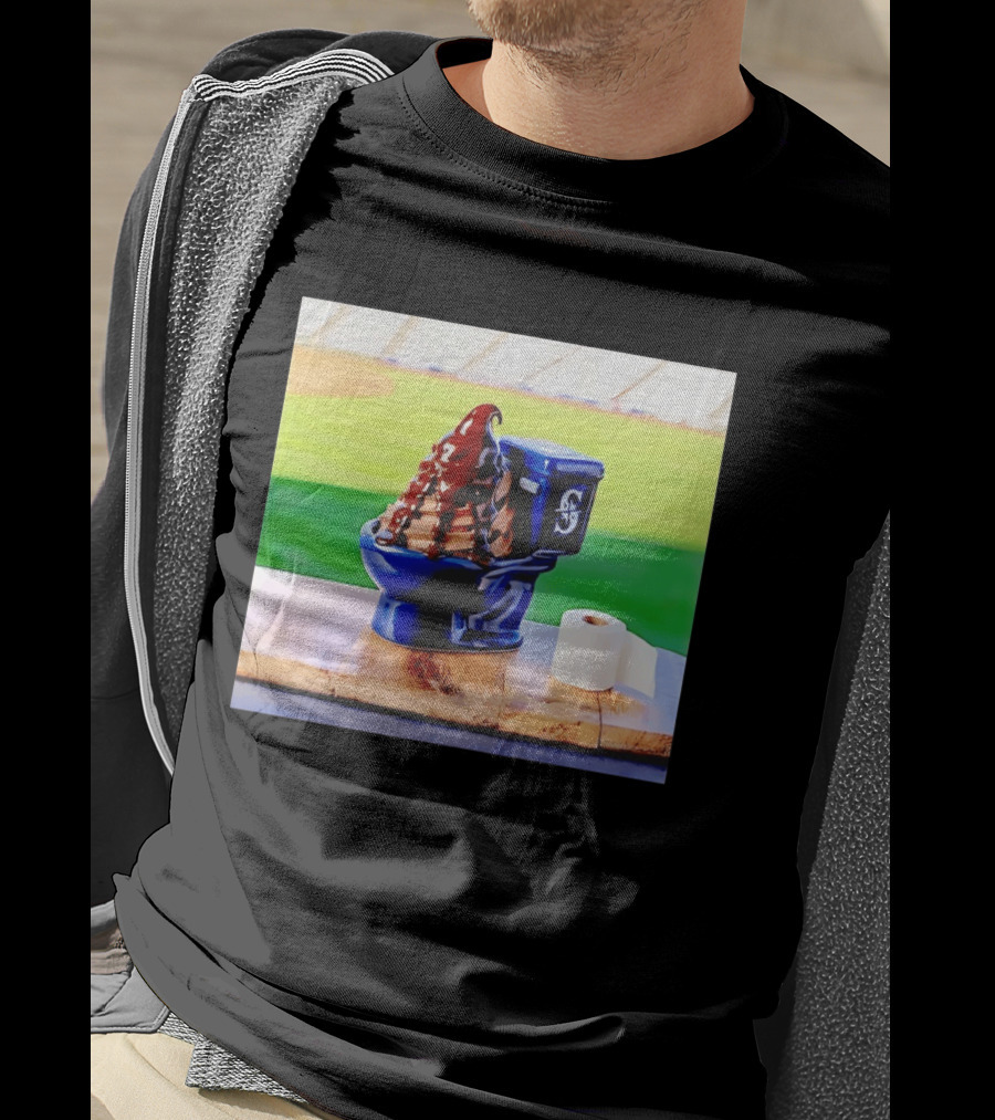 Mariners Big Dumper Sundae Chocolate Ice Cream Toilet Stadium T-Shirt