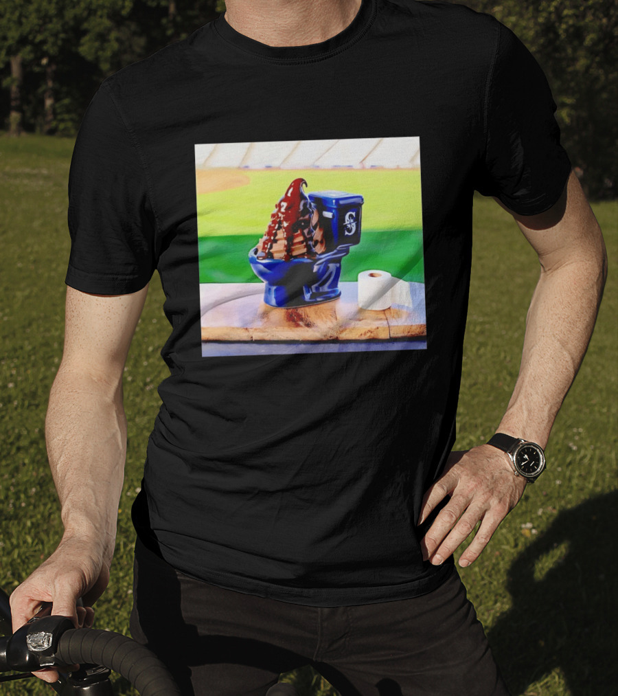 Mariners Big Dumper Sundae Chocolate Ice Cream Toilet Stadium T-Shirt