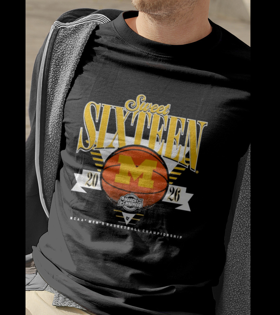 Michigan Sweet Sixteen MBB 2026 NCAA Tournament Basketball Championship T-Shirt