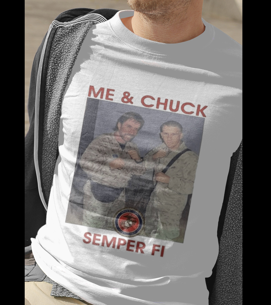 Me And Chuck Semper Fi USMC Marines T-Shirt