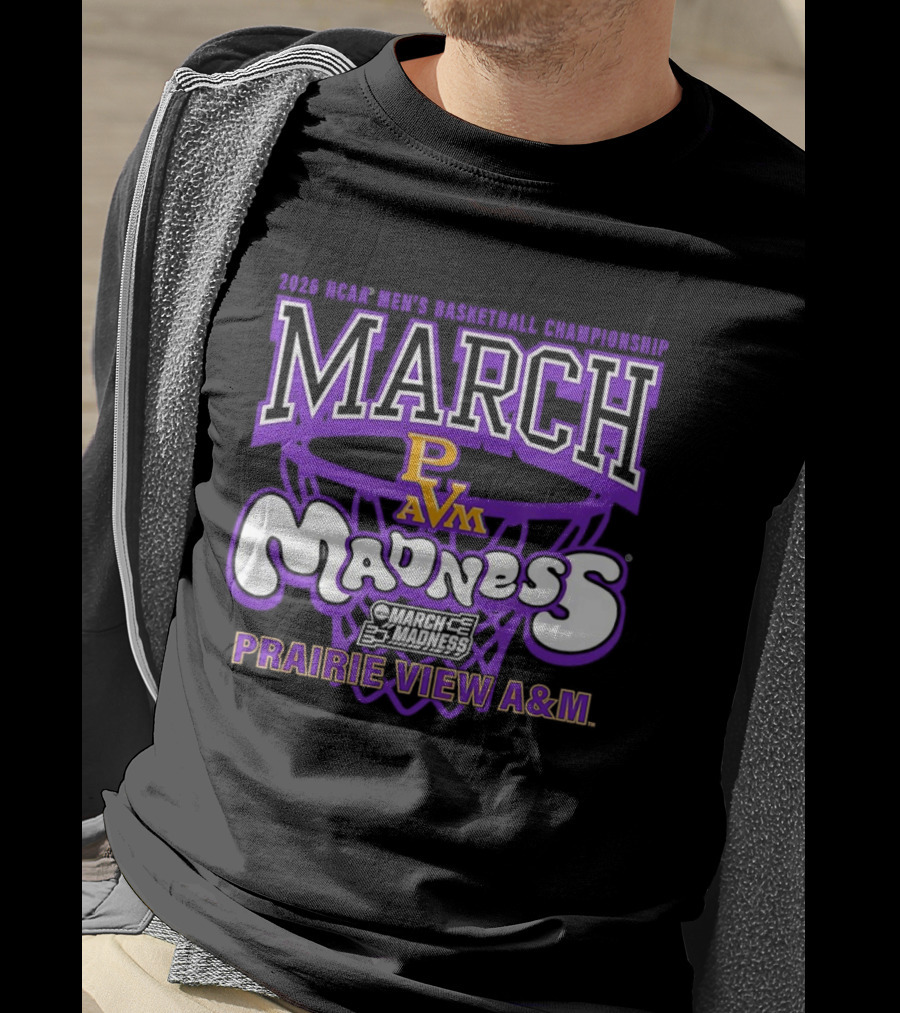 Prairie View A&M Panthers 2026 March Basketball Madness PVM T-Shirt