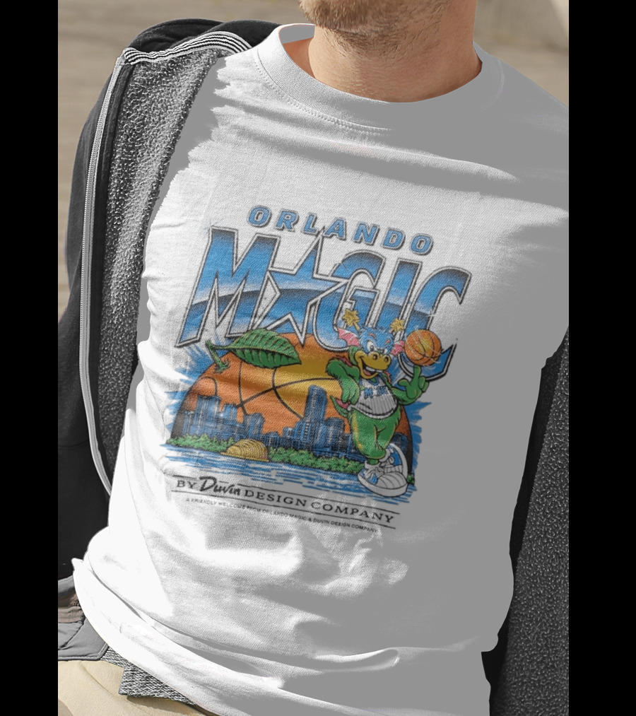 Orlando Magic Duvin City Beautiful 2026 Mascot Basketball Skyline T-Shirt