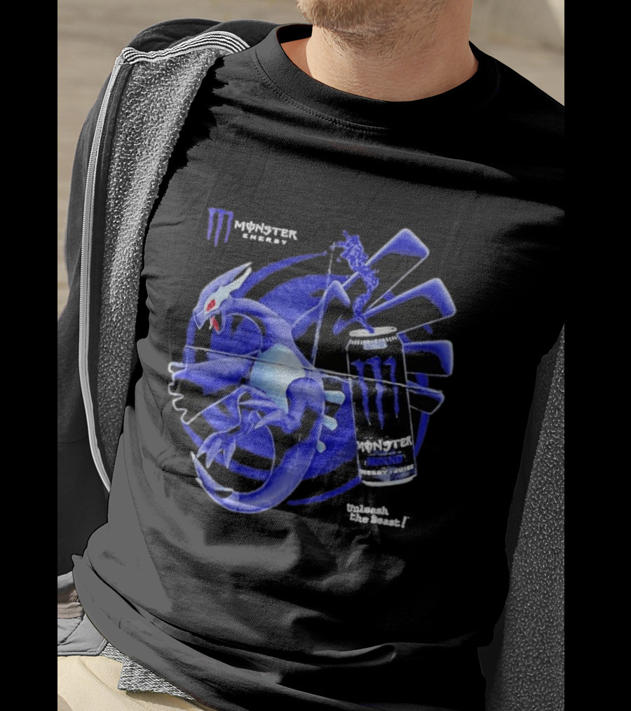 Shadow Lugia Meets Monster Energy Mixxd Burst Fusion T-Shirt