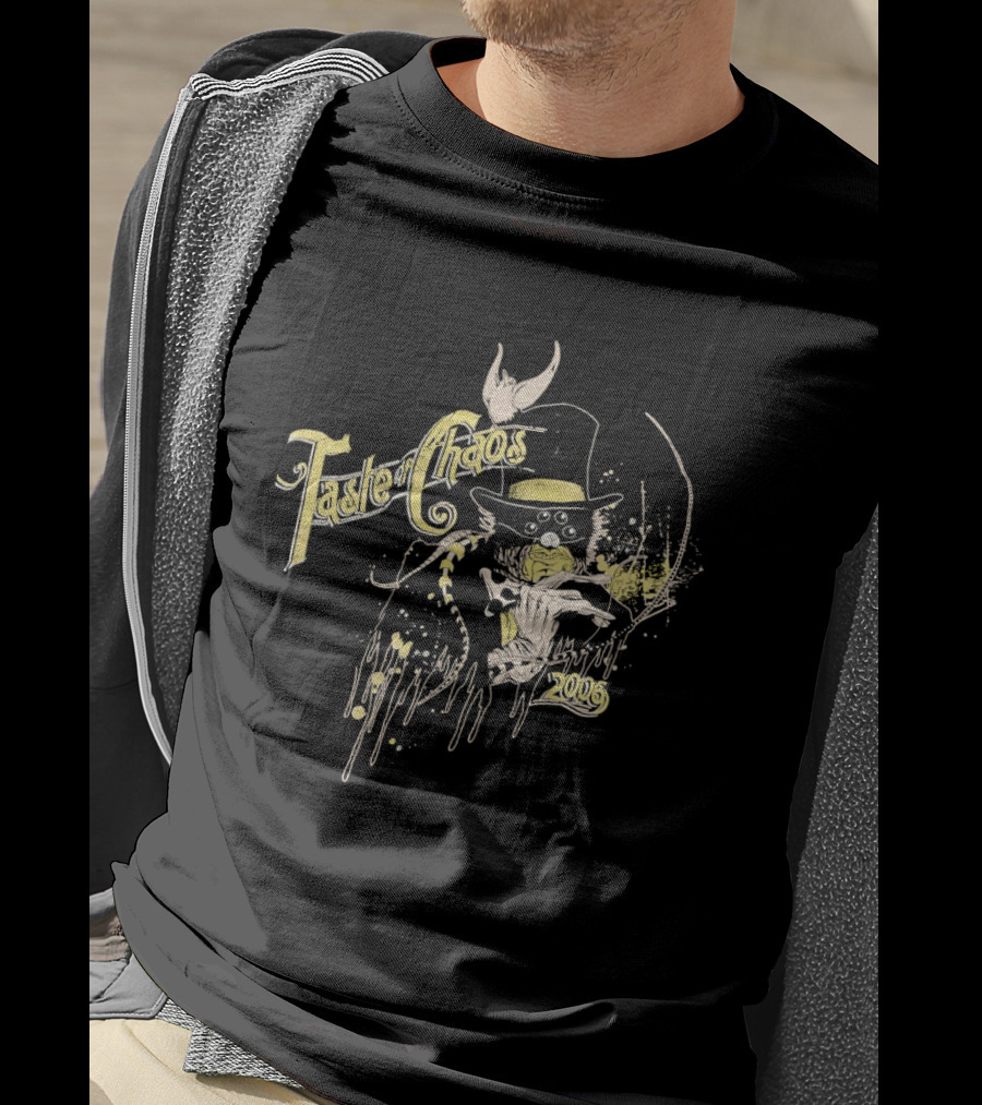 Taste Of Chaos Tour 2006 Vintage Style Character With Top Hat And Cane T-Shirt