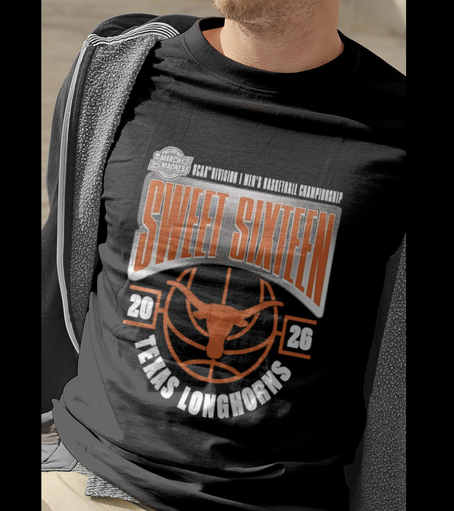 Texas Longhorns 2026 NCAA Men's Basketball Championship Sweet Sixteen T-Shirt