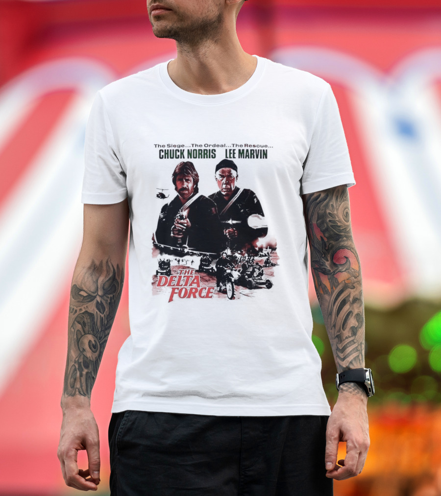 The Delta Force 1986 Chuck Norris Lee Marvin Movie T-Shirt