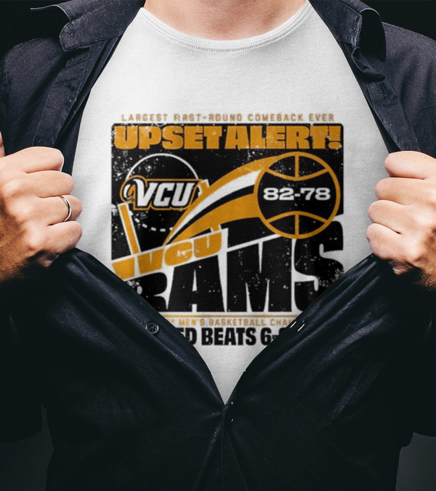 VCU Rams 2026 March Madness Upset Alert MBB Eleven Over Sixçado T-Shirt