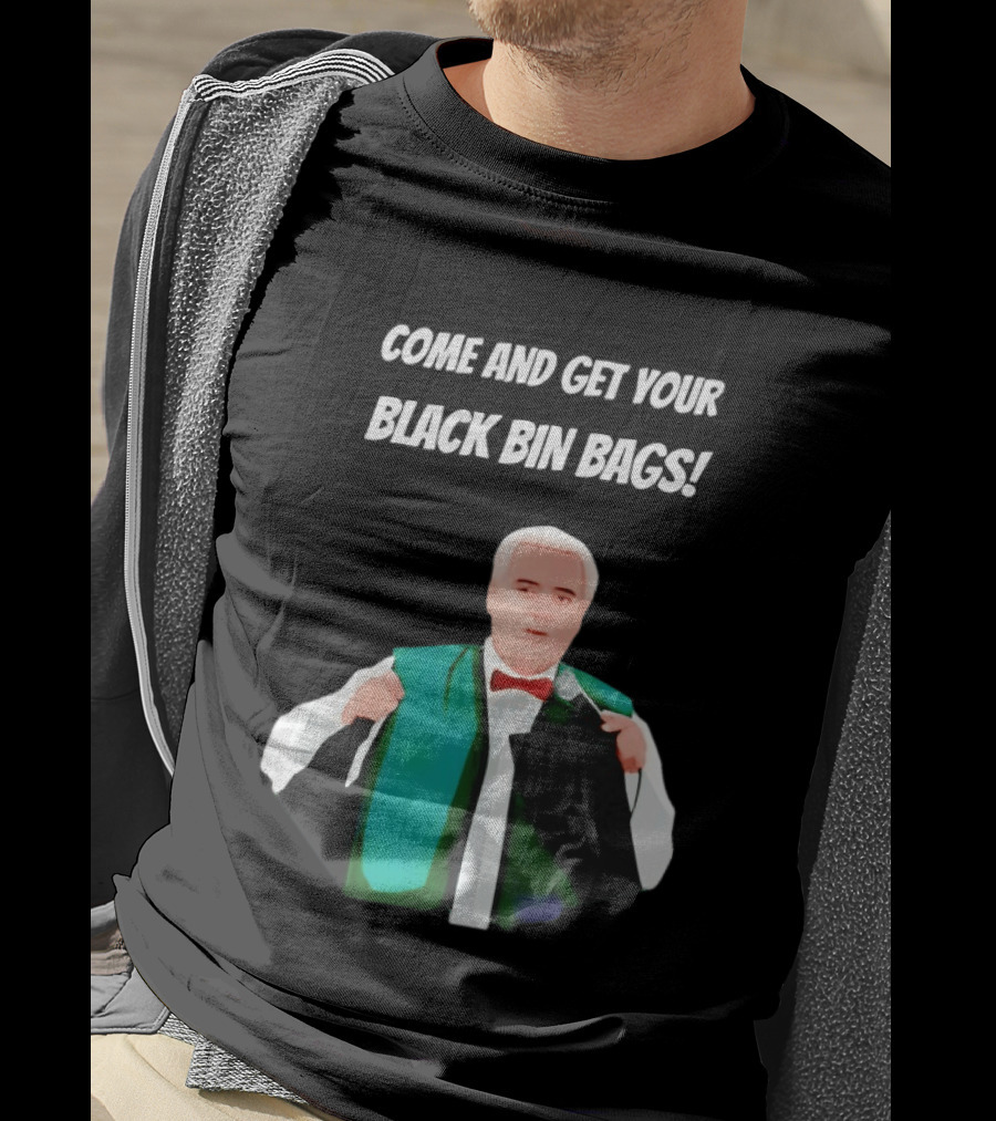 Brian Potter Come And Get Your Black Bin Bags Comic T-Shirt