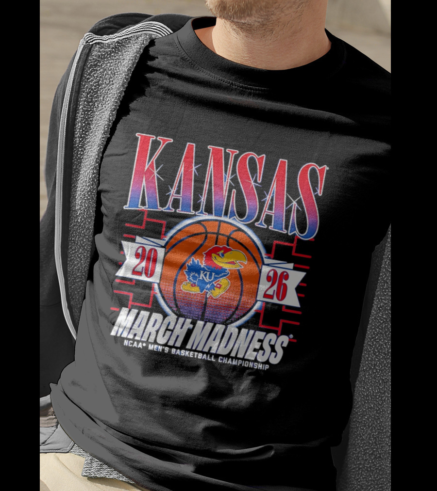 Kansas Jayhawks 2026 NCAA Men's Basketball Championship March Madness T-Shirt