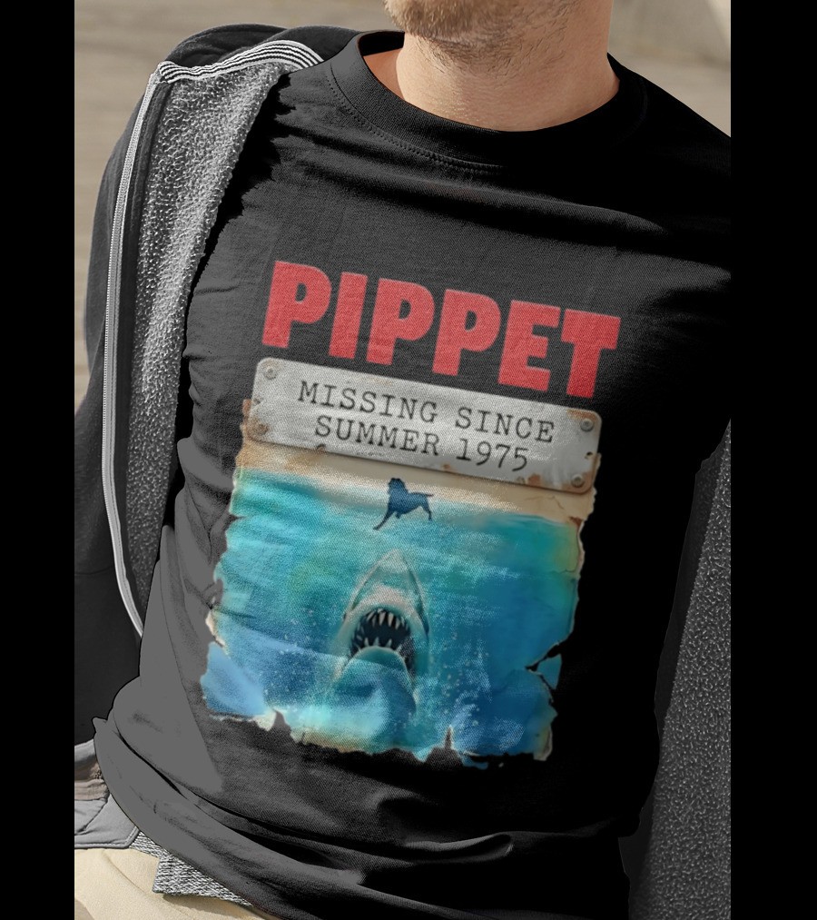 Pippet Missing Since Summer 1975 Shark Attack Scene T-Shirt