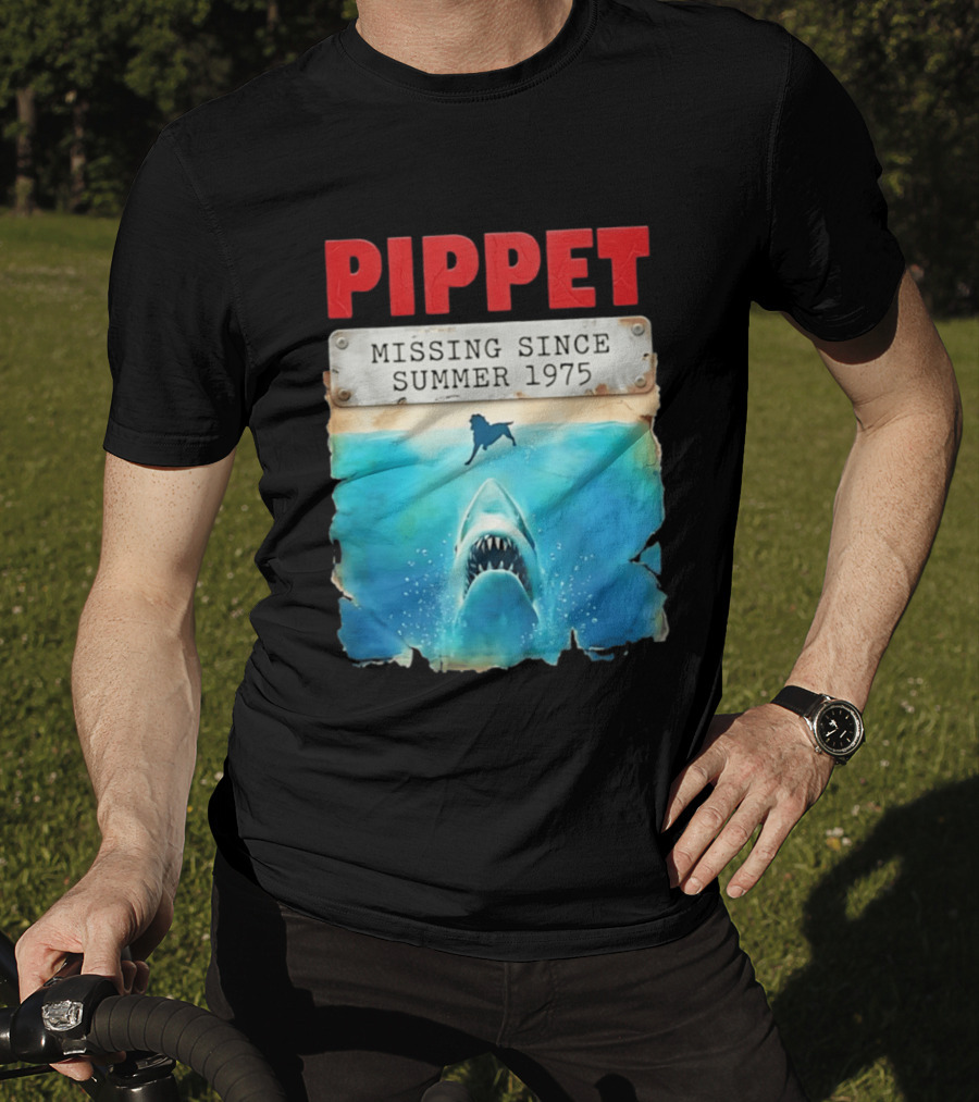 Pippet Missing Since Summer 1975 Shark Attack Scene T-Shirt