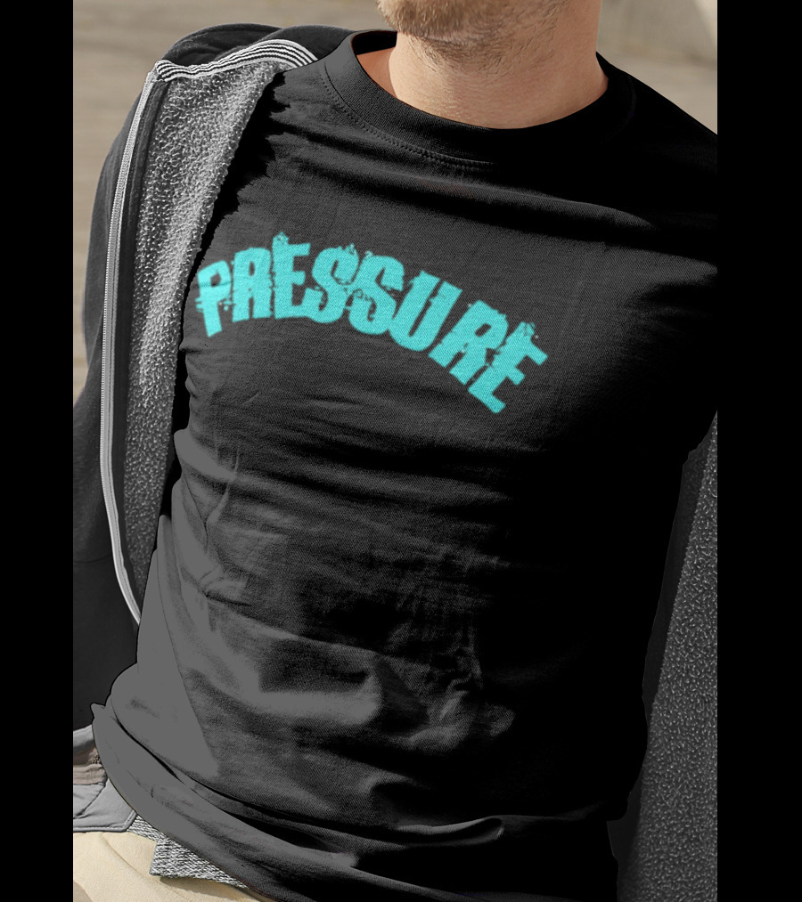 Pressure Teal Distressed Arched T-Shirt