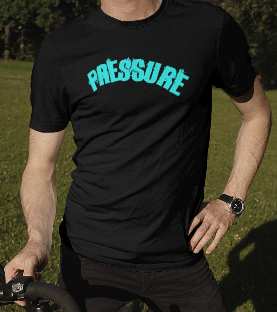 Pressure Teal Distressed Arched T-Shirt