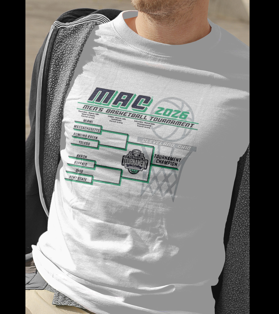 2026 MAC Men's Basketball Tournament Bracket In Cleveland Ohio T-Shirt