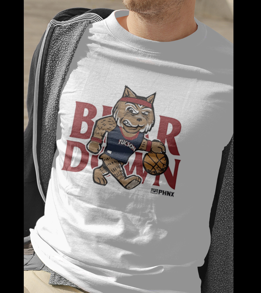 Arizona Wildcats Basketball Bear Down PHNX Tucson Jersey T-Shirt